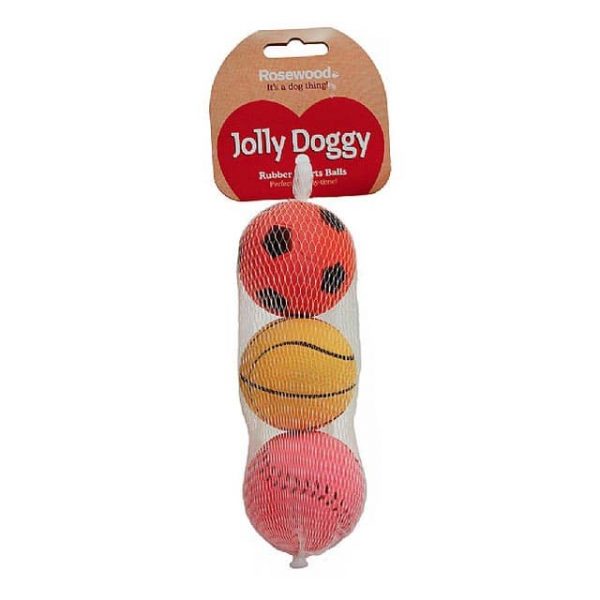 Rosewood Jolly Doggy Rubber Sports Balls Dog Toys Pet Shop Nigeria
