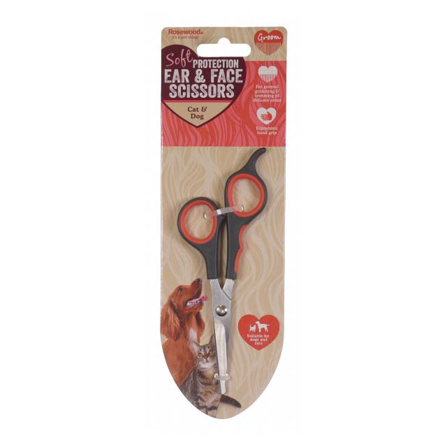 Soft Protection Salon Grooming Ear/Face Scissors - Pet Shop Nigeria - Premium Dog Face Scissors With Precisely Effective Safety Guard