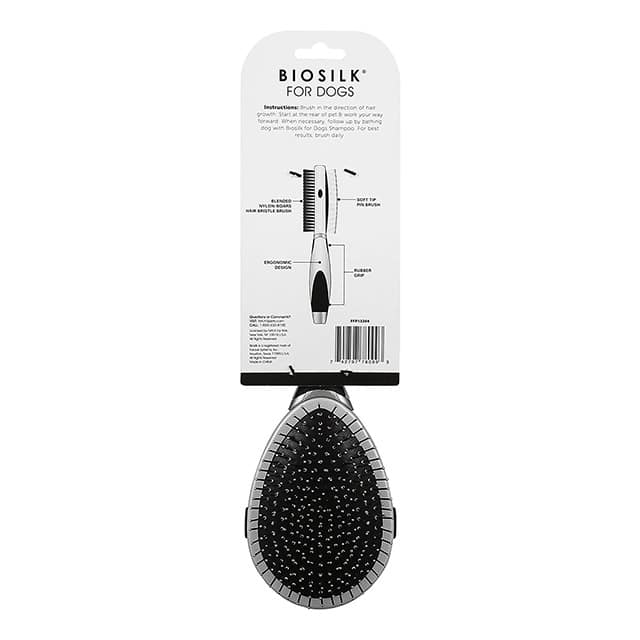 Biosilk New & Improved Double Sided Pin & Bristle Brush for Dogs (medium) - Image 2
